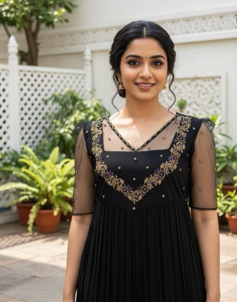 Georgette Gold Illusion Anarkali